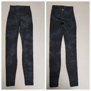 LULULEMON Leggings Sz 2 Wunder Under High Rise 28" Luxtreme Untamed Jacquard